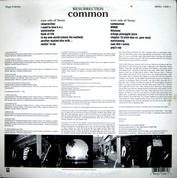 Common - Resurrection | Loud Records (88561-1208-1) - 2 Common - Resurrection | Loud Records (88561-1208-1) - 2