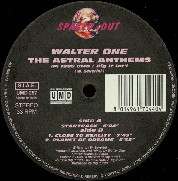 Walter One - The Astral Anthems | Underground Music Department (UMD) (UMD 257) - 4 Walter One - The Astral Anthems | Underground Music Department (UMD) (UMD 257) - 4