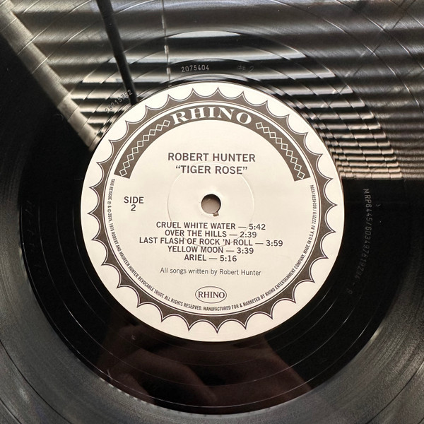 Robert Hunter - Tiger Rose | Rhino Records (R1 727219) - 4