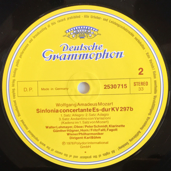 Wolfgang Amadeus Mozart , Nicanor Zabaleta , Wolfgang Schulz , Wiener Philharmoniker , Karl Böhm - Konzert Für Flöte Und Harfe KV 299 | Deutsche Grammophon (2530 715) - 4 Wolfgang Amadeus Mozart , Nicanor Zabaleta , Wolfgang Schulz , Wiener Philharmoniker , Karl Böhm - Konzert Für Flöte Und Harfe KV 299 | Deutsche Grammophon (2530 715) - 4
