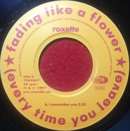 Roxette - Fading Like A Flower (Every Time You Leave) | EMI (06 1364047) - 4