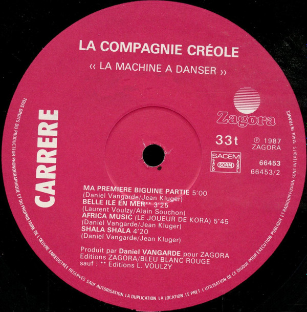 La Compagnie Créole - La Machine A Danser | Carrere (66.453) - 2