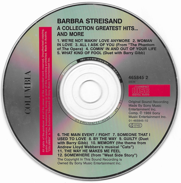 Barbra Streisand - A Collection (Greatest Hits...And More) | Columbia (465845 2) - 3