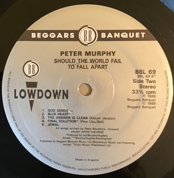 Peter Murphy - Should The World Fail To Fall Apart | Beggars Banquet (BBL 69) - 4