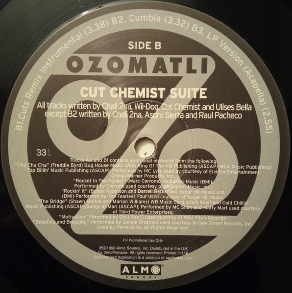 Ozomatli - Cut Chemist Suite | Almo Sounds (12 ALM 62 PR1) - 2