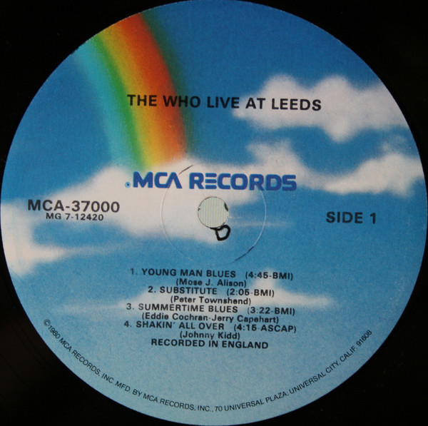The Who - Live At Leeds | MCA Records (MCA-37000) - 3 The Who - Live At Leeds | MCA Records (MCA-37000) - 3