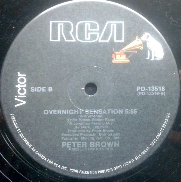 Peter Brown - Overnight Sensation | RCA Victor (PD-13518) - 3