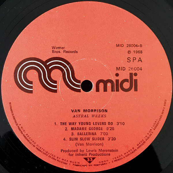 Van Morrison - Astral Weeks | Midi (MID 26 004) - 4