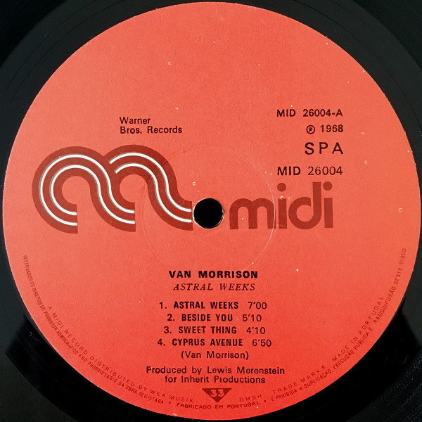 Van Morrison - Astral Weeks | Midi (MID 26 004) - 3