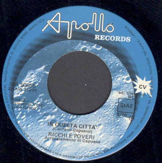 Ricchi E Poveri - In Questa Città | Apollo Records (ZA 50055) - 3