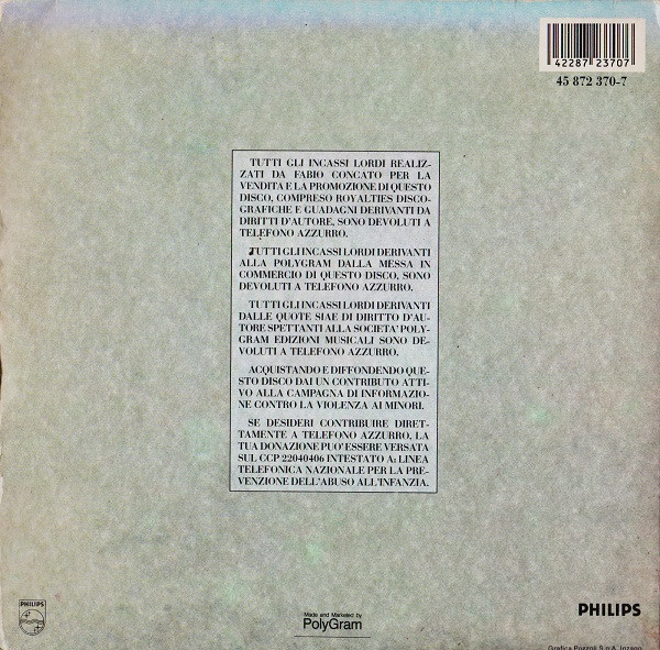 Fabio Concato - 051/222525 | Philips (872 370-7) - 2