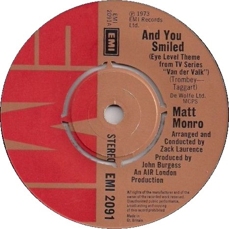 Matt Monro - And You Smiled | EMI (EMI 2091) - main