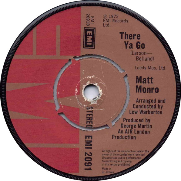 Matt Monro - And You Smiled | EMI (EMI 2091) - 2