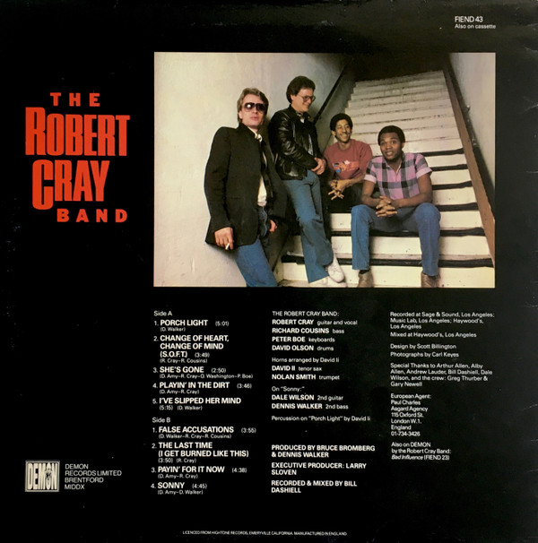 The Robert Cray Band - False Accusations | Demon Records (FIEND 43)
