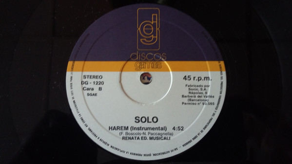 Solo - Harem | Discos Games (DG-1220) - 2