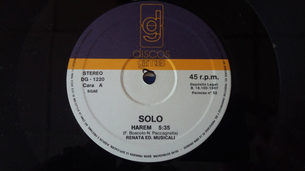 Solo - Harem | Discos Games (DG-1220) - main