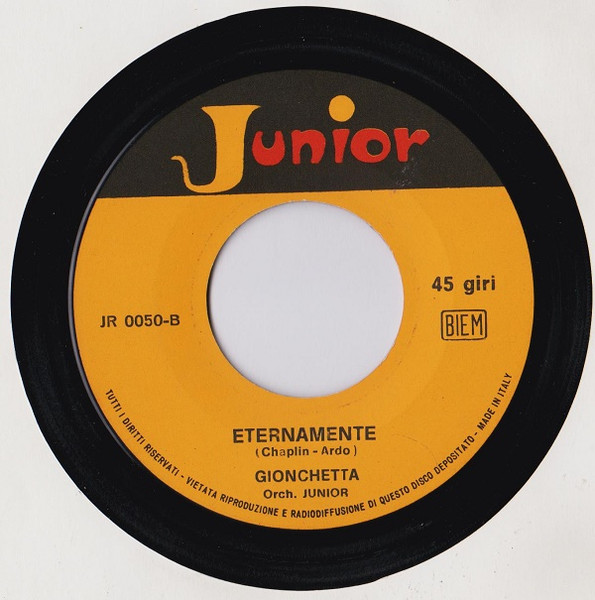Rino Gionchetta - Ti Voglio Tanto Bene / Eternamente | Junior (JR 0050) - 4
