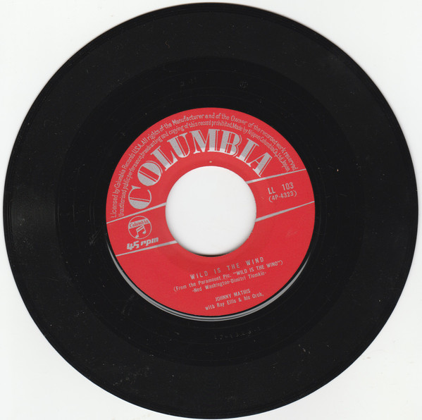 Mitch Miller & His Orchestra / Johnny Mathis - March From The River Kwai / Wild Is The Wind | Columbia (LL-103) - 4