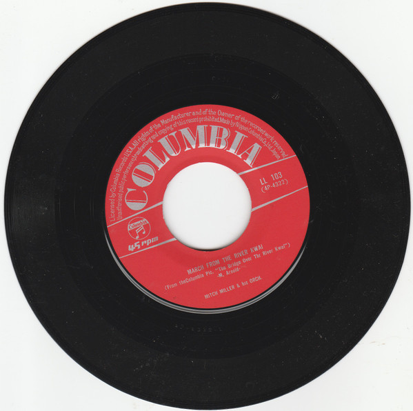 Mitch Miller & His Orchestra / Johnny Mathis - March From The River Kwai / Wild Is The Wind | Columbia (LL-103) - 3