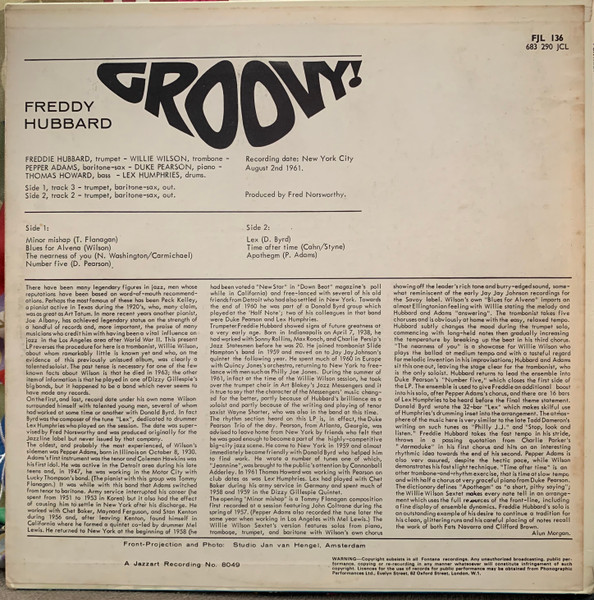 Freddie Hubbard - Groovy! | Fontana (FJL 136) - 2 Freddie Hubbard - Groovy! | Fontana (FJL 136) - 2