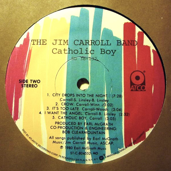 The Jim Carroll Band - Catholic Boy | ATCO Records (SD 38-132) - 4