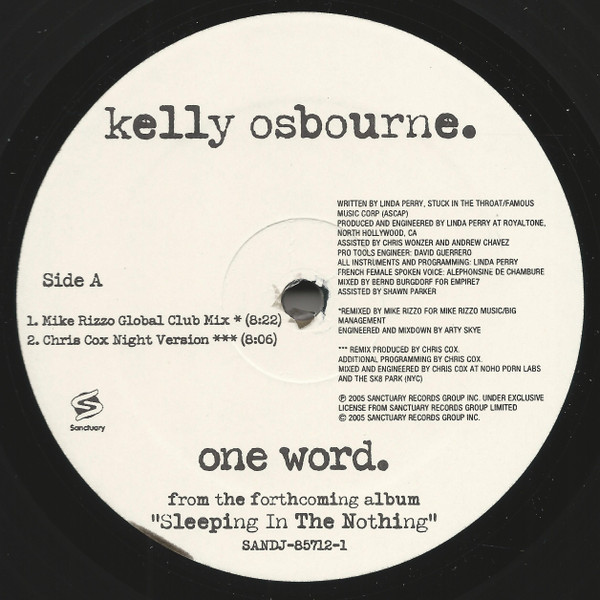 Kelly Osbourne - One Word (Promo #2) | Sanctuary (SANDJ-85712-1)