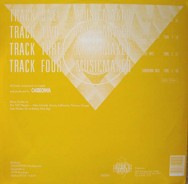 Antaris In Cooperation With Casseopaya - Musicmaker (The Final Solution EP) | Sound Of Stuttgart (SOS 1214-1) - 2 Antaris In Cooperation With Casseopaya - Musicmaker (The Final Solution EP) | Sound Of Stuttgart (SOS 1214-1) - 2