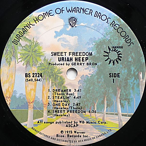Uriah Heep - Sweet Freedom [Vinyl] | Bronze (BS 2724) - 3