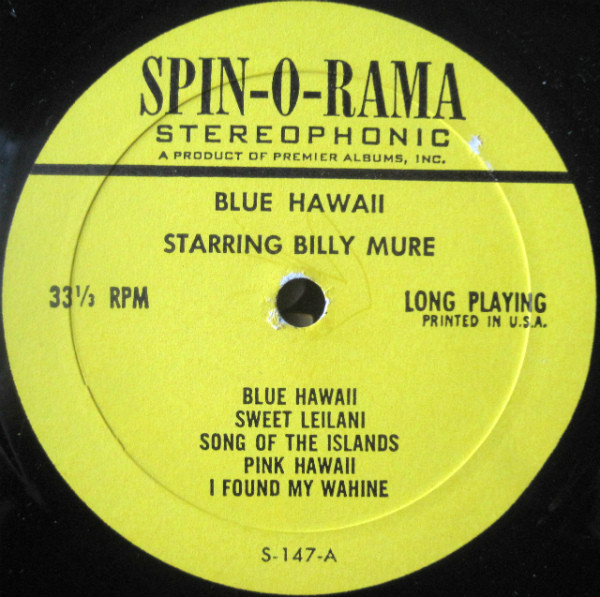 Billy Mure And Orchestra - Blue Hawaii | Spin-O-Rama (S-147) - 4 Billy Mure And Orchestra - Blue Hawaii | Spin-O-Rama (S-147) - 4