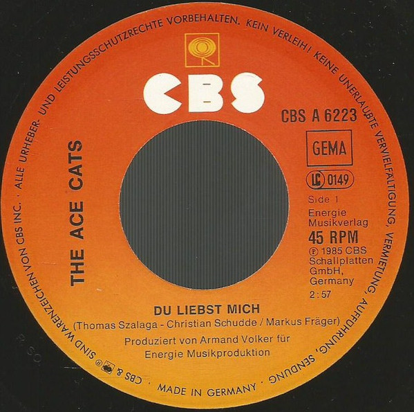 The Ace Cats - Du Liebst Mich | CBS (CBS A 6223) - 3
