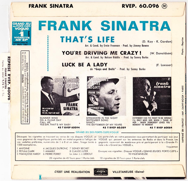 Frank Sinatra - That's Life | Reprise Records (RVEP. 60.096 M) - 2 Frank Sinatra - That's Life | Reprise Records (RVEP. 60.096 M) - 2