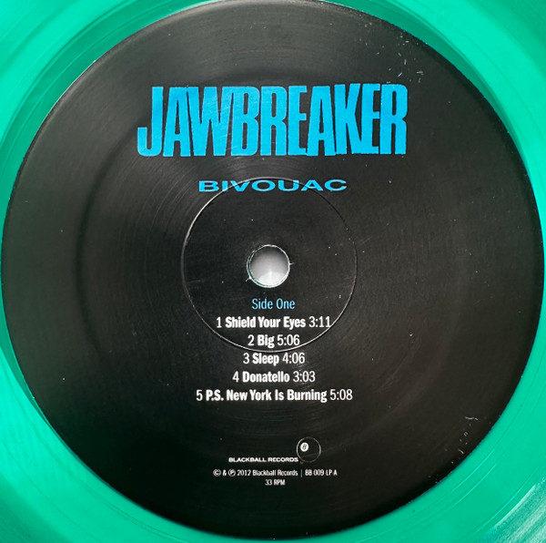 Jawbreaker - Bivouac (Green Transparent Vinyl) [Vinyl] | Blackball Records (BB-009-LP) - 3