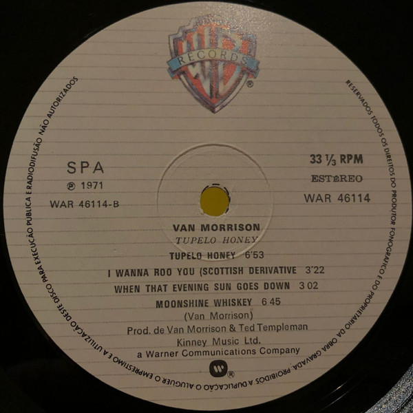 Van Morrison - Tupelo Honey | Warner Bros. Records (WAR 46114) - 4