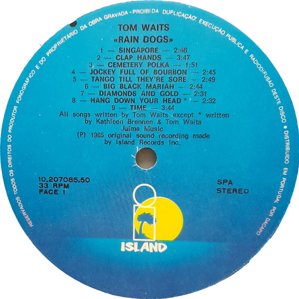 Tom Waits - Rain Dogs | Island Records (10.207085.50) - 3