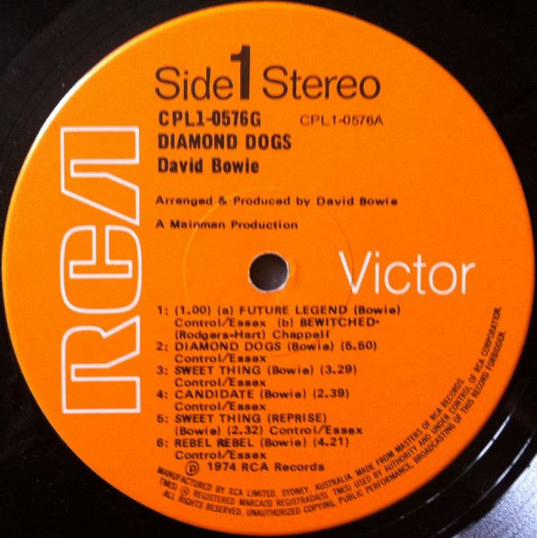 David Bowie - Diamond Dogs | RCA Victor (CPL1-0576G) - 3 David Bowie - Diamond Dogs | RCA Victor (CPL1-0576G) - 3