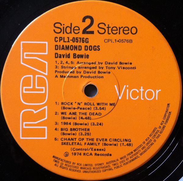 David Bowie - Diamond Dogs | RCA Victor (CPL1-0576G) - 4 David Bowie - Diamond Dogs | RCA Victor (CPL1-0576G) - 4