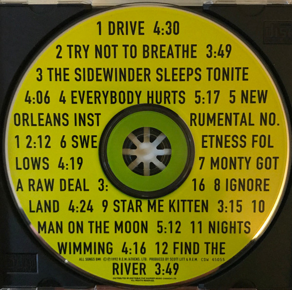 R.E.M. - Automatic For The People [CD] | Warner Bros. Records (CDW 45055) - 4