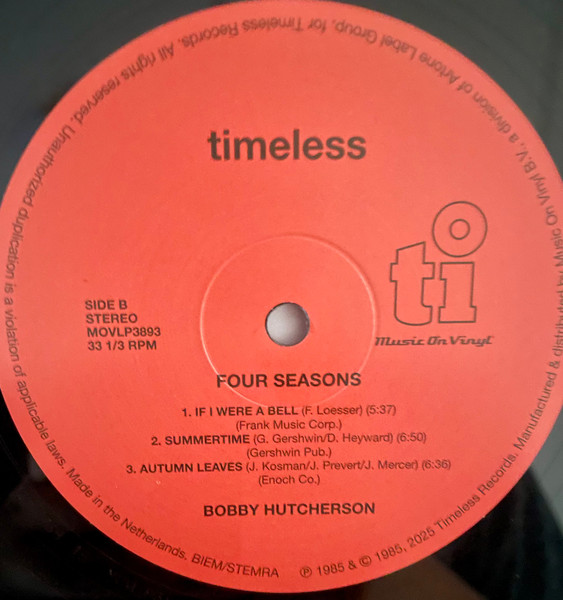 Bobby Hutcherson / George Cables / Herbie Lewis / "Philly" Joe Jones - Four Seasons | Music On Vinyl (MOVLP3893) - 4 Bobby Hutcherson / George Cables / Herbie Lewis / "Philly" Joe Jones - Four Seasons | Music On Vinyl (MOVLP3893) - 4
