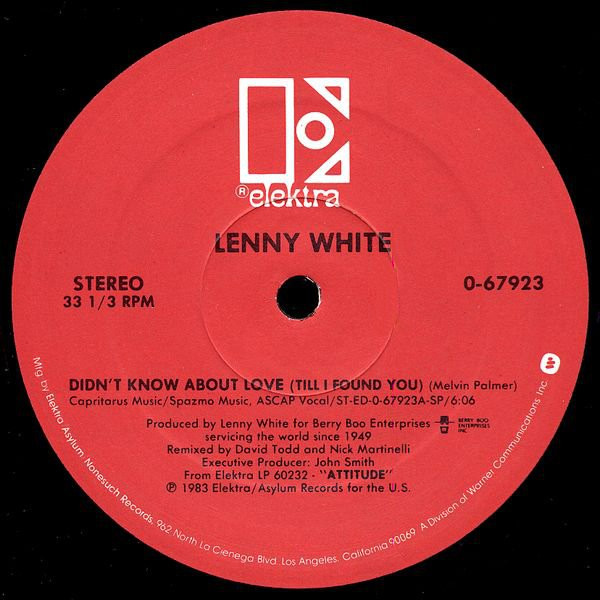 Lenny White - Didn't Know About Love (Till I Found You) | Elektra (0-67923) - main