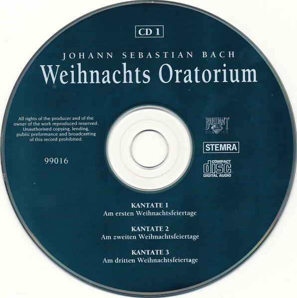 Johann Sebastian Bach - Ruth Ziesak , Monica Groop , Christoph Prégardien , Klaus Mertens , Vokalensemble Frankfurt , Concerto Köln - Weihnachts Oratorium | Brilliant Classics (99016) - 3 Johann Sebastian Bach - Ruth Ziesak , Monica Groop , Christoph Prégardien , Klaus Mertens , Vokalensemble Frankfurt , Concerto Köln - Weihnachts Oratorium | Brilliant Classics (99016) - 3