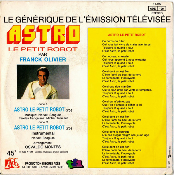 Franck Olivier - Astro Le Petit Robot | Disques Adès (11.109) - 2