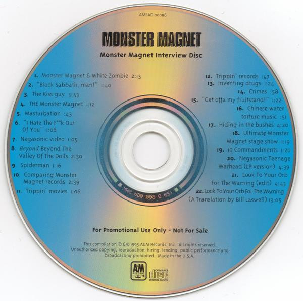 Dave Wyndorf Interviewed By Sean Yseult - Monster Magnet Interview Disc | A&M Records (AMSAD 00096) - 4