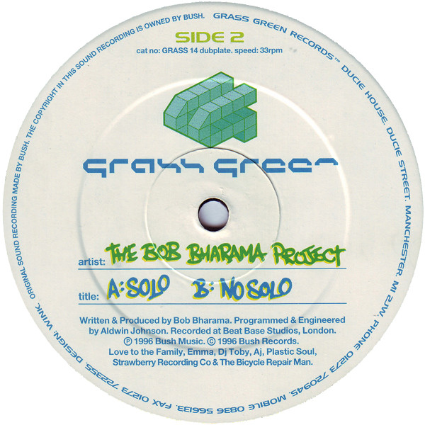The Bob Bhamra Project - Blue Notes | Grass Green Records (GRASS 14) - 2
