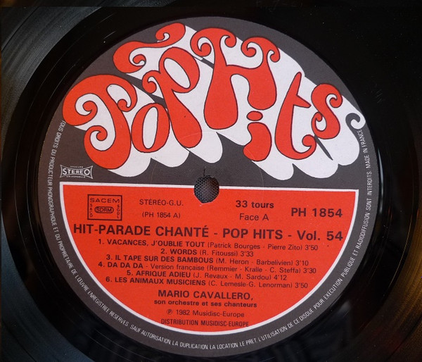 Mario Cavallero Et Son Orchestre - Hit Parade Chanté - Pop Hits - N°54 | Score (PH 1854) - 3