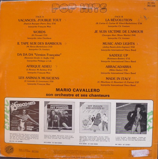 Mario Cavallero Et Son Orchestre - Hit Parade Chanté - Pop Hits - N°54 | Score (PH 1854) - 2