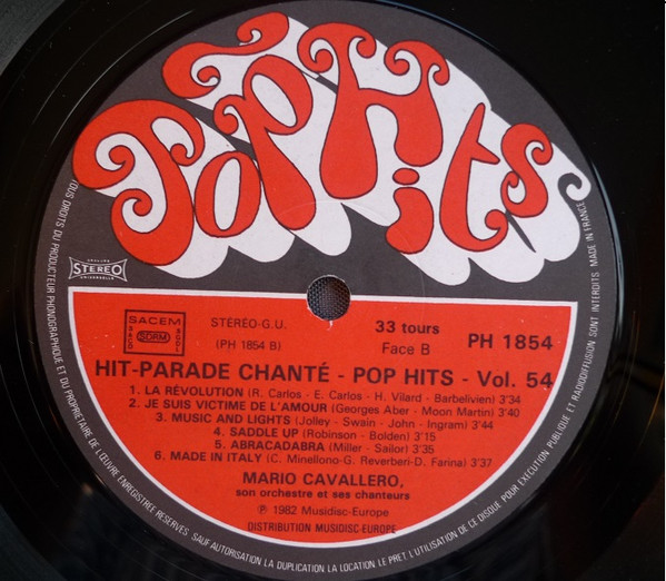 Mario Cavallero Et Son Orchestre - Hit Parade Chanté - Pop Hits - N°54 | Score (PH 1854) - 4