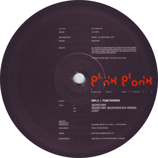 Mr. C & Tom Parris - Searchin' | Plink Plonk (PLK043)
