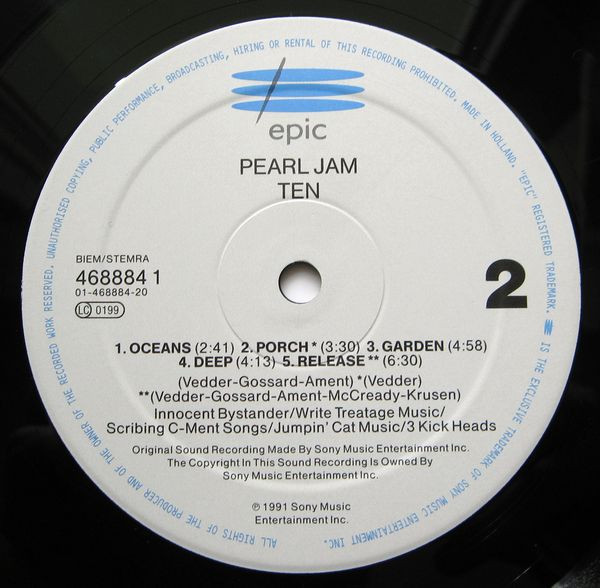Pearl Jam - Ten | Epic (468884 1) - 4