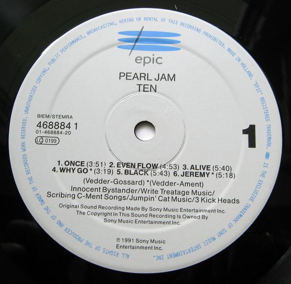 Pearl Jam - Ten | Epic (468884 1) - 3