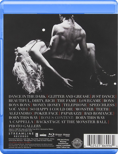Lady Gaga - The Monster Ball Tour At Madison Square Garden [BLU-RAY Vidéo] | Streamline Records (B0016285-59) - 2